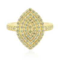 Gouden ring met Si1 Kanarie Diamanten