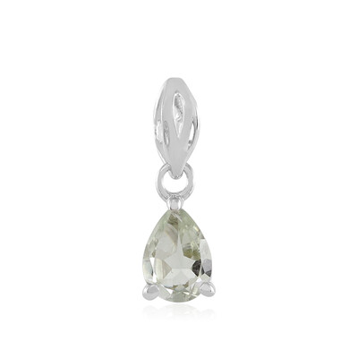 Zilveren hanger met een groene amethist