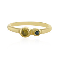 Zilveren ring met een I3 Gele Diamant