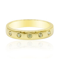 Zilveren ring met gele saffieren