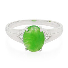 Zilveren ring met een keizerlijk chrysopraas