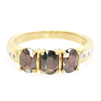 Zilveren ring met Chocolade zirkonen