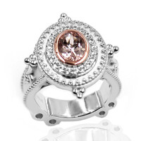 Zilveren ring met een morganiet (Dallas Prince Designs)