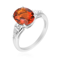 Zilveren ring met een Madeira citrien