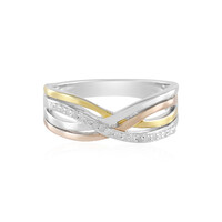 Zilveren ring met I3 (J) Diamanten