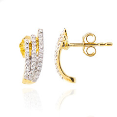 Gouden oorbellen met SI diamanten