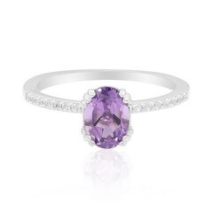 Zilveren ring met een amethist