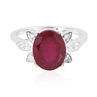 Zilveren ring met een Madagaskar Robijn