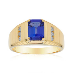 Gouden ring met een AAA tanzaniet (CIRARI)