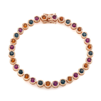 Zilveren armband met Londen-blauwe topaasstenen (KM by Juwelo)