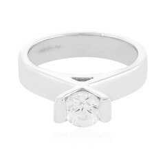 Zilveren ring met een zirkoon (Juwelo Bauhaus)