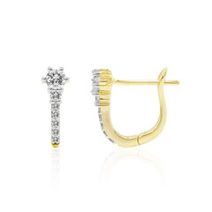 Gouden oorbellen met IF Diamanten (D)