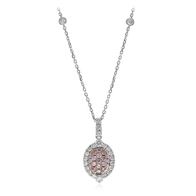 Gouden halsketting met I1 Roze Diamanten (CIRARI)