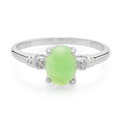 Zilveren ring met een keizerlijk chrysopraas