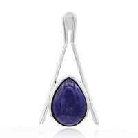 Zilveren hanger met een lapis lazuli