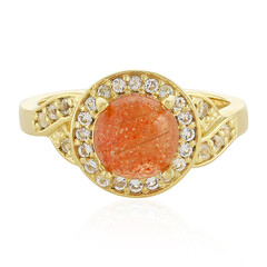 Zilveren ring met een zonnesteen