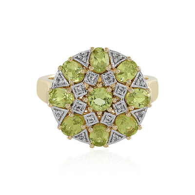 Zilveren ring met peridoots