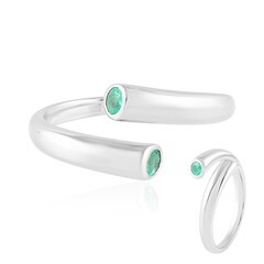 Zilveren ring met Columbiaanse smaragden