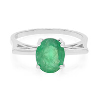 Zilveren ring met een Bahia-smaragd
