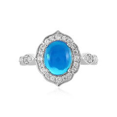 Zilveren ring met een Blauwe Ethiopische Opaal