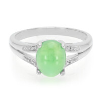 Zilveren ring met een keizerlijk chrysopraas