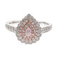 Gouden ring met een I1 Roze Diamant (CIRARI)