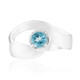 Zilveren ring met een Blauwe apatiet (Pallanova)