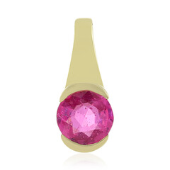 Gouden hanger met een Madagaskar Roze Saffier