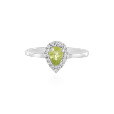 Zilveren ring met een peridoot