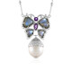 Zilveren halsketting met een Witte zoetwater kweekparel (Dallas Prince Designs)