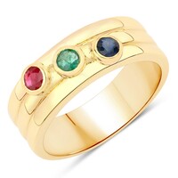 Zilveren ring met een Zambia-smaragd