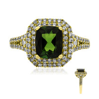 Gouden ring met een groene toermalijn (CIRARI)