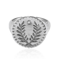 Zilveren ring met een witte topaas