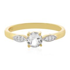 Zilveren ring met een witte topaas