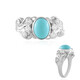 Zilveren ring met een Sleeping Beauty Turkoois