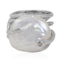 Zilveren ring met een zoetwater kweekparel (TPC)