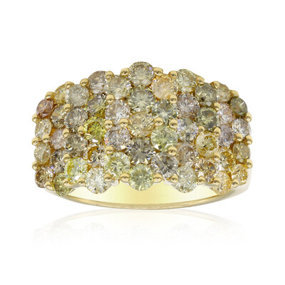 Gouden ring met SI2 Fancy Diamanten (CIRARI)