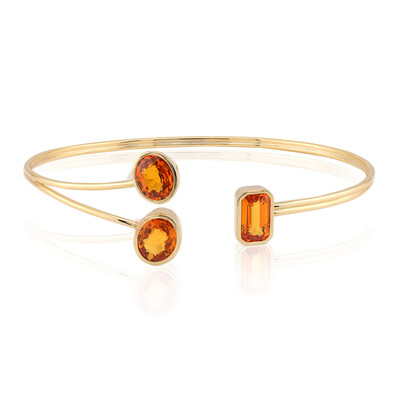 Gouden armband met een Ban Ka Cha oranje Saffier