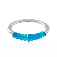Zilveren ring met Blauwe Ethiopische Opalen (Maigold Kreativ)