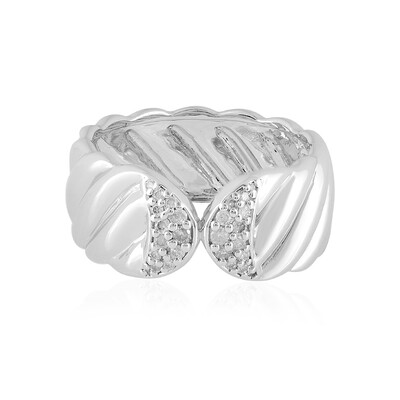 Zilveren ring met I2 (H) Diamanten (de Melo)