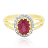 Gouden ring met een Californiaanse roze toermalijn
