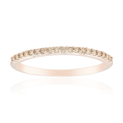 Gouden ring met SI1 Argyle Rose De France Diamanten (Annette)