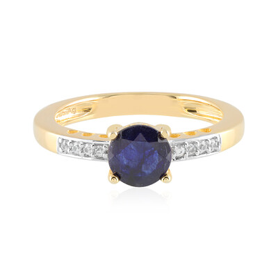 Zilveren ring met een Madagaskar Blauwe Saffier