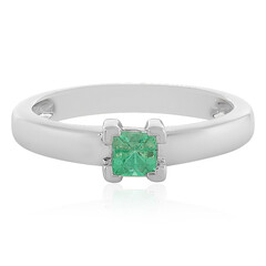 Zilveren ring met een Columbiaanse smaragd