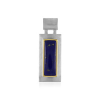 Zilveren hanger met een lapis lazuli