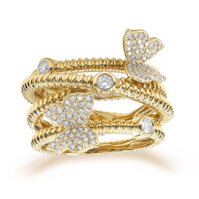 Gouden ring met I1 (H) Diamanten (CIRARI)