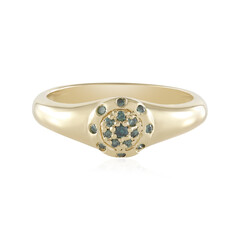 Zilveren ring met een I2 Blauwe Diamant