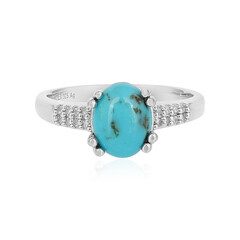 Zilveren ring met een turkoois
