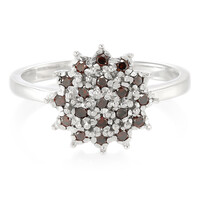 Zilveren ring met Fancy diamanten
