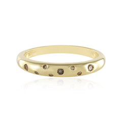 Gouden ring met I1 Champagne diamanten